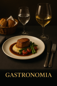mesa posta, alta gastronomia