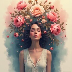 woman transcending inspiring health and mind control